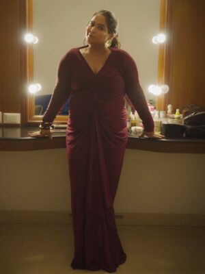Sumukhi Suresh Instagram - Thinking about curd rice with fried peanuts. 

Acted in @pritishnandycommunications THE ROYALS releasing on @netflix_in on 9th May

Make up: @pooja_dhakaan1 
Hair artist: @eshazatakiamakeup
Styled by @natashaabothra 
Styling team @mausmi_mitra_ 
Outfit:- @labelankitajain
Earring:- @nihiraa_india
Ring:- @ethnicandaz @rang_akankshanegi
Bracelet:- @zerakijewels @rejuvenatejewels
Footwear:- @sole_weavers

#TheRoyals
#TheRoyalsOnNetflix 
@pritishnandycommunications @pritishnandy2018 @rangitapritishnandy @ishitapritishnandy @picsofpinks @nupurasthana @awara_ladki @vishnusinha @annukampa_harsh @nehapartimatiyanidop @antaralahiri 

Managed by @dcatalent 

Bless you @nisha.ganatra for that email!

@kimsharmaofficial   @panchamighavri is the recipe to the success sauce