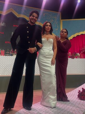 Sumukhi Suresh Instagram - Thinking about curd rice with fried peanuts. 

Acted in @pritishnandycommunications THE ROYALS releasing on @netflix_in on 9th May

Make up: @pooja_dhakaan1 
Hair artist: @eshazatakiamakeup
Styled by @natashaabothra 
Styling team @mausmi_mitra_ 
Outfit:- @labelankitajain
Earring:- @nihiraa_india
Ring:- @ethnicandaz @rang_akankshanegi
Bracelet:- @zerakijewels @rejuvenatejewels
Footwear:- @sole_weavers

#TheRoyals
#TheRoyalsOnNetflix 
@pritishnandycommunications @pritishnandy2018 @rangitapritishnandy @ishitapritishnandy @picsofpinks @nupurasthana @awara_ladki @vishnusinha @annukampa_harsh @nehapartimatiyanidop @antaralahiri 

Managed by @dcatalent 

Bless you @nisha.ganatra for that email!

@kimsharmaofficial   @panchamighavri is the recipe to the success sauce