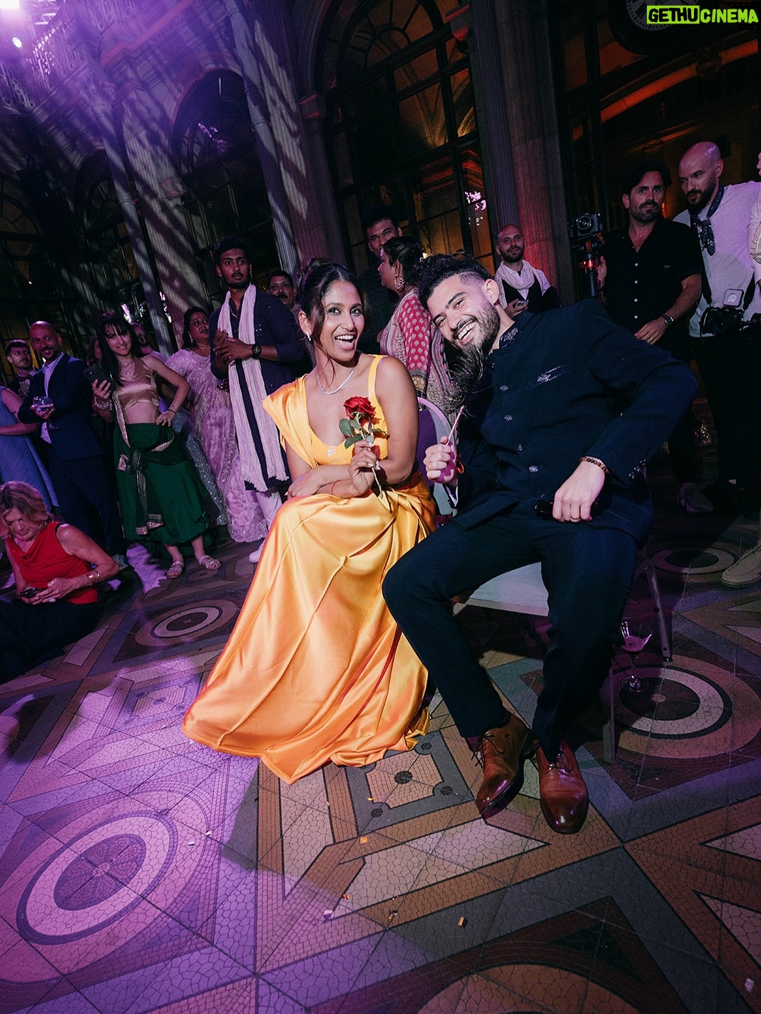 Sunaina Khera - 3 Likes - A cross cultural celebration to remember 🥹💛
Ipshita chose our yellow silk satin sari for her sangeet afterparty at her Indian-Lebanese wedding in Porto, Portugal.
The sweetest part? @ipshitak and @ribal.saroufim tied the knot on the same date they started dating,10 years ago.✨

Photography: @afonsocastella @luisakiota
Makeup: @tomperdigao
Location: @palaciodabolsa