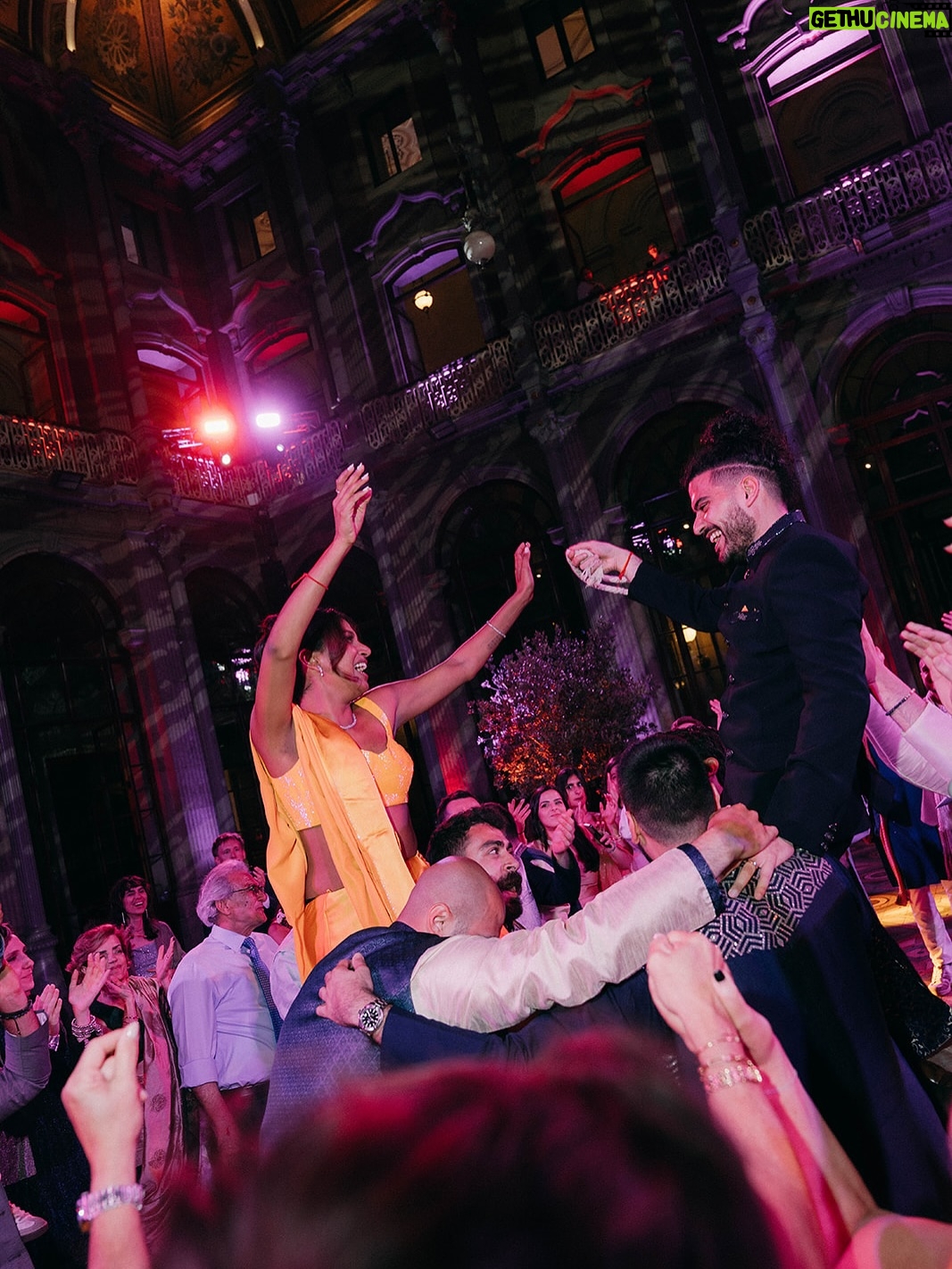 Sunaina Khera - 3 Likes - A cross cultural celebration to remember 🥹💛
Ipshita chose our yellow silk satin sari for her sangeet afterparty at her Indian-Lebanese wedding in Porto, Portugal.
The sweetest part? @ipshitak and @ribal.saroufim tied the knot on the same date they started dating,10 years ago.✨

Photography: @afonsocastella @luisakiota
Makeup: @tomperdigao
Location: @palaciodabolsa