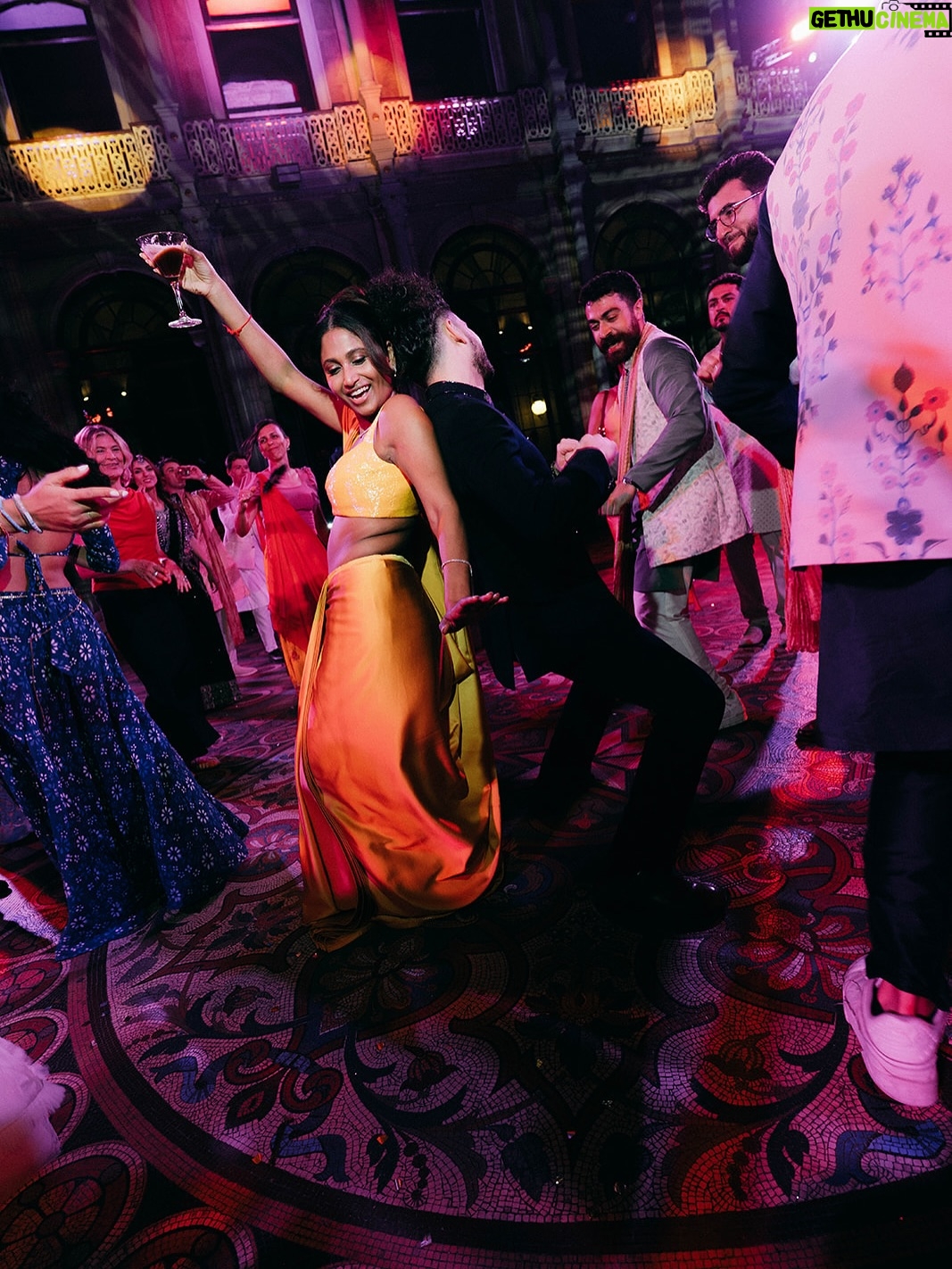 Sunaina Khera - 3 Likes - A cross cultural celebration to remember 🥹💛
Ipshita chose our yellow silk satin sari for her sangeet afterparty at her Indian-Lebanese wedding in Porto, Portugal.
The sweetest part? @ipshitak and @ribal.saroufim tied the knot on the same date they started dating,10 years ago.✨

Photography: @afonsocastella @luisakiota
Makeup: @tomperdigao
Location: @palaciodabolsa