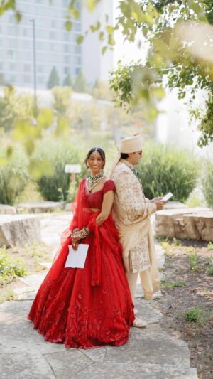 Sunaina Khera Instagram - A Sunaina Khera bride all the way♥️
Shivani picked four of her wedding looks from us, and that wasn’t even all she got. For us, that kind of trust will never stop feeling special. Every piece that goes into a bride’s wedding is chosen with so much thought, and to be part of that journey in such a big way really means a lot. We’re so happy we could celebrate Shivani through our work and be a part of her wedding story.♥️✨
Bride : @shivani1223
HMU: @roopvashiartistry
Location: Schaumburg Renaissance
Video: @aria_films
Photography: @sapanahuja
✨
