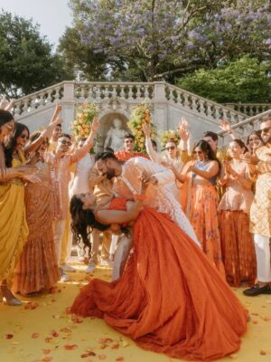 Sunaina Khera Instagram - Ravina, a Sunaina Khera bride🍊🧡
Photographed by @amritphotography ✨