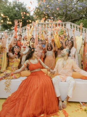 Sunaina Khera Instagram - Ravina, a Sunaina Khera bride🍊🧡
Photographed by @amritphotography ✨