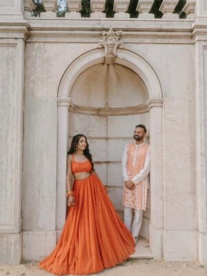 Sunaina Khera Instagram - Ravina, a Sunaina Khera bride🍊🧡
Photographed by @amritphotography ✨