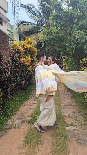 Surabhi Santosh Instagram - Sweeping me off my feet since 2023 🌸🩵

Video: @__me__ashwin__
