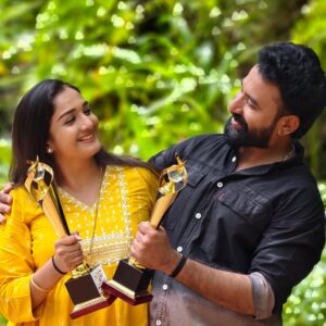Surabhi Santosh Instagram - Our chemistry has touched the audience and this award is the proof of that ✨
But this is not just about us; This is a result of something more.. it’s the scriptwriters vision, the director’s perfection, the DOP’s skill, the producer’s generosity and the audience’s love and encouragement that pushes us to give our best♥️
Thank you to our star team and @milestone for this award. This will push us to continue giving our all to Vikram and Veda and make magic on screen 🥰✨