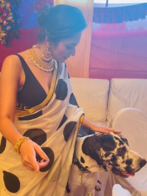 Susmita Chatterjee Instagram - শুভ নবমী🌼💛
#durgapuja2025 

M&H @sahababusona 🥰
Sudipa didir barir pujo ❤️
Clicked by @bhaswati.ghosh.since1983 🤗