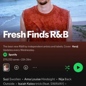 Suzi Instagram - POV: you open Spotify & see Hit The Target Deluxe is OUT NOW 🎯💖 surprise drop 🤗 no promo, just pure energy ✨ thank you @spotify for adding Swollen on Fresh Finds R&B 🌊 let’s goooo!!!