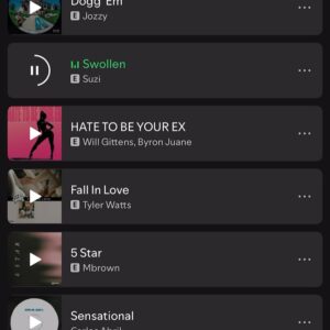 Suzi Instagram - POV: you open Spotify & see Hit The Target Deluxe is OUT NOW 🎯💖 surprise drop 🤗 no promo, just pure energy ✨ thank you @spotify for adding Swollen on Fresh Finds R&B 🌊 let’s goooo!!!