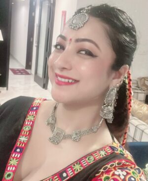 Sweety Chhabra Instagram - Good morning dosto ❤️#happyashtami #blessed #🧿 #jaimatadi #garbavibes #garbaoutfit