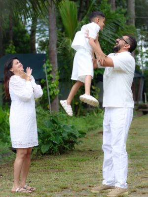 Swetha Changappa Instagram - US ❤️🧿 My WORLD ❤️🧿

We would love to thank each one of you for taking time and wishing our son @jiyaan_aiyappa
On his birthday... your wishes, blessings and love Means a lot for our family ❤️🧿
Love u all❤️

Photography:- @susheel_clickz Thank you so much for capturing the best memories of my world ..❤️

Videography:- @alightshades
loved the reel...❤️

Location:- @classicfarmstay
this beautiful location is located near Bangalore. If u want to explore and have a great weekend with your family, u can choose
classicfarmstay ❤️