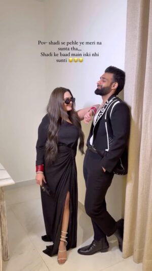 Tanika chawla Instagram - Reality check 😂
..
wearing @azah.couture
His outfit @blessingsthemensboutique