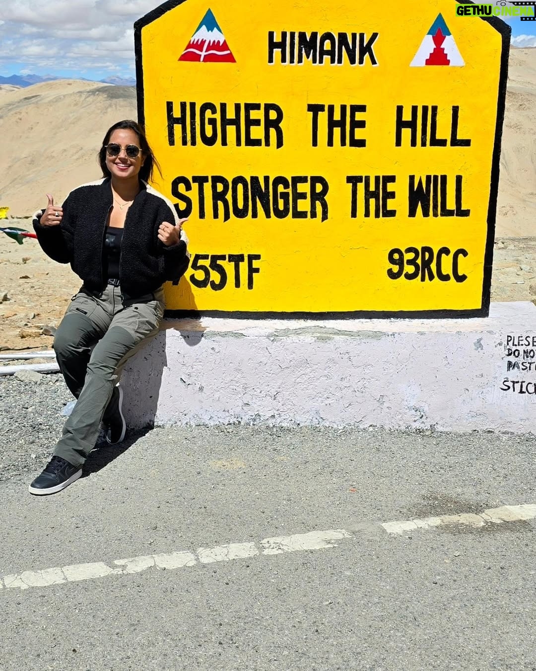 Tanya Jaiswal - 414 Likes - At an elevation of 19,024 feet - 5799m #umlingLapass The world's highest motorable road....Marking off the another bucket list thing ✌️✌️#himalayanrange #ladakh