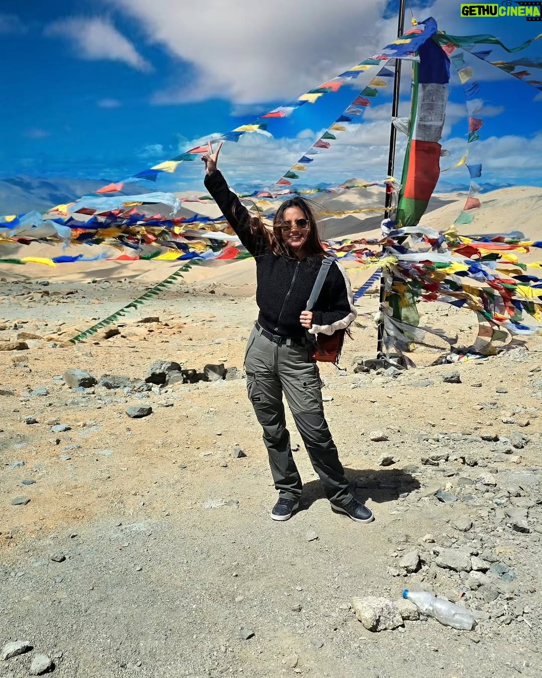 Tanya Jaiswal - 414 Likes - At an elevation of 19,024 feet - 5799m #umlingLapass The world's highest motorable road....Marking off the another bucket list thing ✌️✌️#himalayanrange #ladakh