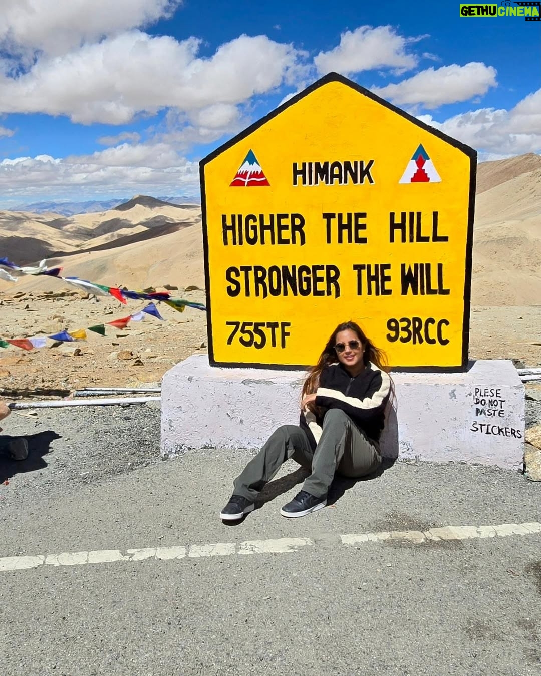 Tanya Jaiswal - 414 Likes - At an elevation of 19,024 feet - 5799m #umlingLapass The world's highest motorable road....Marking off the another bucket list thing ✌️✌️#himalayanrange #ladakh