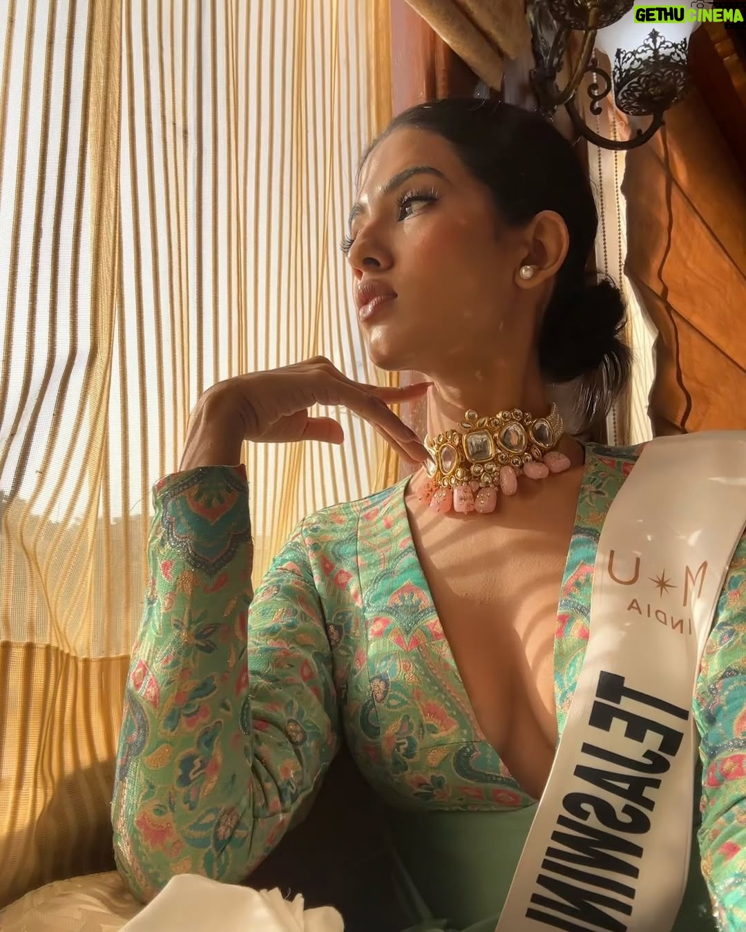 Tejaswini Shrivastava - 5.2K Likes - Embracing cultural vibes in this stunning ethnic jumpsuit ✨
Feeling bold, beautiful, and connected to traditions. 

Wearing : @isshrabyishwari 
neck Choker by : @ranisabangles 

@missuniverseindiaorg @glamanandsupermodelindia @beautyhigh.in . #missuniverseindia2024
