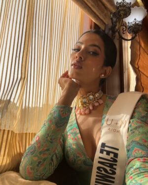 Tejaswini Shrivastava Instagram - Embracing cultural vibes in this stunning ethnic jumpsuit ✨
Feeling bold, beautiful, and connected to traditions. 

Wearing : @isshrabyishwari 
neck Choker by : @ranisabangles 

@missuniverseindiaorg @glamanandsupermodelindia @beautyhigh.in . #missuniverseindia2024