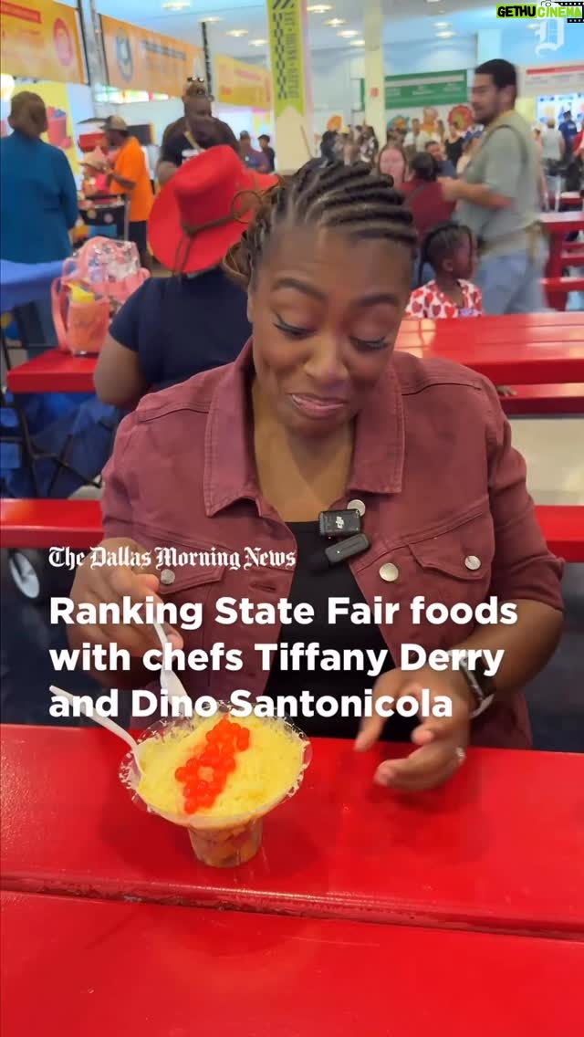 Tiffany Derry - 2.9K Likes - Drum roll please... 🥁

Our food team headed to opening day of the State Fair of Texas again this year to rank the Big Tex Choice Awards finalists and winners. This year, they brought along two guest judges: Tiffany Derry, local chef, restaurant owner and Master Chef judge, and Dino Santonicola, chef and owner of Partenope Ristorante. 🧑‍🍳

@mastercheftd and @dino.santonicola tasted, chewed and sipped their way through the fairgrounds, and two dishes stood out (watch ‘til the end to find out). 👀

Pause the video to get a look at what makes up each dish, or head to the link in our bio for our judge’s full rankings.

(🎥: Carmina Tiscareño / Audience Journalist)