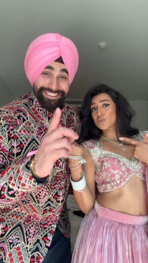 Tushita Shrivastav Instagram - o munda menu sona lagdaaaa ✨
had to pull up to celebrate @kunalmahesh_ & @ravinavermaa getting MARRIED in portugal ❤️
outfit from @lashkaraa