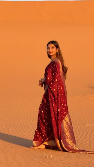 Unaisa Subair Instagram - Enjoying Sahara desert in a saree from @indya 

#Indya #IndyaLuxe #HouseOfIndya #IndyaTribe #InMyIndya #weddings #FestiveFashion #FestiveWear #OutfitLook #EthnicWears #IndianWearOnline #FestiveFashionFinds #ShopNow