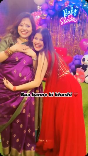 Urvi Kar Chaudhary Instagram - Being bua for the very first time ♥️
(Baby on board , dhiktana song , bhabhi and nanad videos , bua )