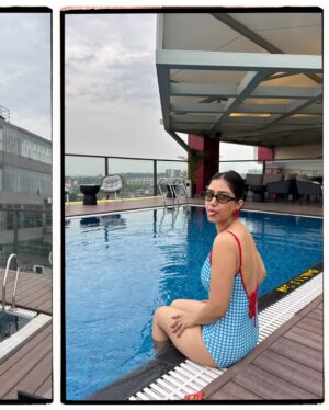 Vaishali Attri Instagram - Jalpari with zero swimming skills🧜🏻‍♀️🩵🫢

Swimwear- @savana
Comment for link 🔗

#poolday #swimwearfashion #monokini #theorchid #zirakpur #chandigarh #staycation