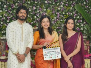 Vaishnavi Chaitanya Instagram - And it begins for the MOST RELATABLE LOVE STORY 😍

#SitharaEntertainments Production No. 32 takes off with a pooja ceremony full of love ❤️
&
Regular shoot commences this June 🫶🏻

Clap by @rashmika_mandanna 
Camera Switch On by @actorsivaji_
Script handover by @venky_atluri & @kalyanshankar9

@ananddeverakonda @adityahaasan @nagavamsi19 @vaishnavi_chaitanya_ @heshamabdulwahab @navinnooli #SaiSoujanya @az_dop @phanikvarma @upputurivenkat @Mrvasireddy @sitharaentertainments @fortune4cinemas #SrikaraStudios