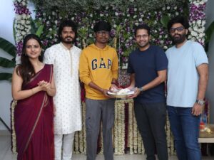 Vaishnavi Chaitanya Instagram - And it begins for the MOST RELATABLE LOVE STORY 😍

#SitharaEntertainments Production No. 32 takes off with a pooja ceremony full of love ❤️
&
Regular shoot commences this June 🫶🏻

Clap by @rashmika_mandanna 
Camera Switch On by @actorsivaji_
Script handover by @venky_atluri & @kalyanshankar9

@ananddeverakonda @adityahaasan @nagavamsi19 @vaishnavi_chaitanya_ @heshamabdulwahab @navinnooli #SaiSoujanya @az_dop @phanikvarma @upputurivenkat @Mrvasireddy @sitharaentertainments @fortune4cinemas #SrikaraStudios