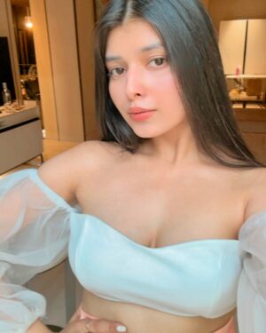 Vanshika Agarwal Instagram - Wrapped in velvet skies & gentle hues 🩵🤍