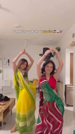 Vanshika Gaba Arora Instagram - Tag your playlist buddy 🧚
.
.
.
.
.
.
.
.
#playlist #music #dance #trending #danceinsaree #happyfriendshipday