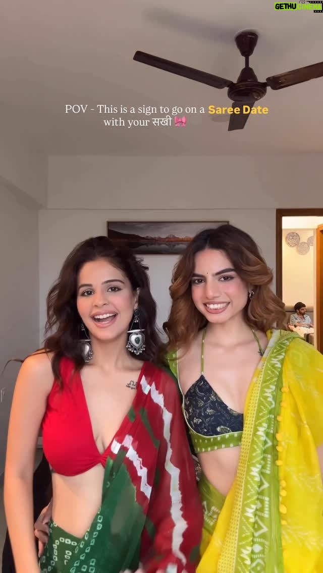 Vanshika Gaba Arora - 33.3K Likes - This is a sign to go an Saree Date with your Sakhi 🎀

#sakhi #friendshipday #golgappe #grwu #saree #ootn #gettingready #outing #auto#sareedate#grwm#girlfashions