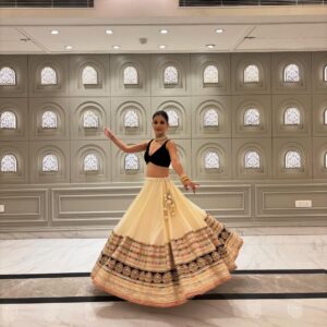 Vanshika Gaba Arora Instagram - Wearing my Mother In Law lehenga ❤️