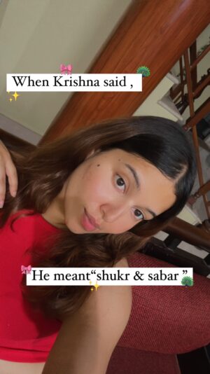Vasundhara Thakur Instagram - Samay pakka samjhayega  na ?😂❤️🦚
.
Day 7/30 of posting daily >>>
.

.
#explorepage #explore #krishna ##explorepage #explorepage #trending
#music #fyp
#fypppppppppppppppppppppppppppppppppppppppppppppppppppppppppppppppppppppp 
ppp #songs #krishna #explore #singing #sing #instagram #music #guitar