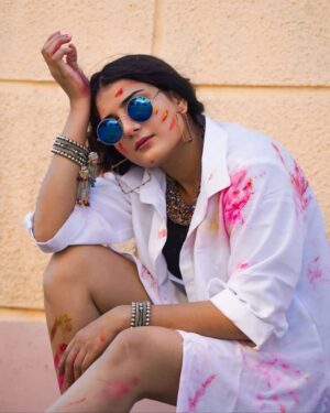 Vidushi Malpani Instagram - Lost in a swirl of colors, laughter, and endless memories. ✨🌸 #HoliHues #FestivalOfColors