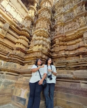 Vidushi Malpani Instagram - ✨ Exploring the timeless beauty of the Khajuraho Temples, where every intricate sculpture tells a story of ancient Indian culture and spirituality. These majestic works of art, carved with devotion and love, reflect the harmony between the divine and human, capturing the essence of life, love, and divinity. From the ornate temples to the detailed carvings, Khajuraho stands as a testament to India's rich artistic legacy. Truly, a marvel of history and culture preserved in stone! 🕌🗿🇮🇳 #KhajurahoTemples #AncientIndia #CulturalHeritage #IndianArt #TimelessBeauty #SpiritualityInStone