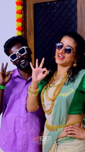 Vyishali Kemkar Instagram - ஓணம் Vibe🔥அனைவருக்கும் இனிய ஓணம் நல்வாழ்த்துக்கள் 🤩 Thnx to @mirchi_kemy
make-up @jay_makeup_artist_
studio by @edenphotogarden_official
Jewel by @sr_wedding_jewel