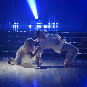 Witney Carson Instagram - In our hearts forever and always ❤️ Robert and Witney delivered a beautiful Contemporary dedicated to his mom Terri ✨ #DedicationNight #DWTS