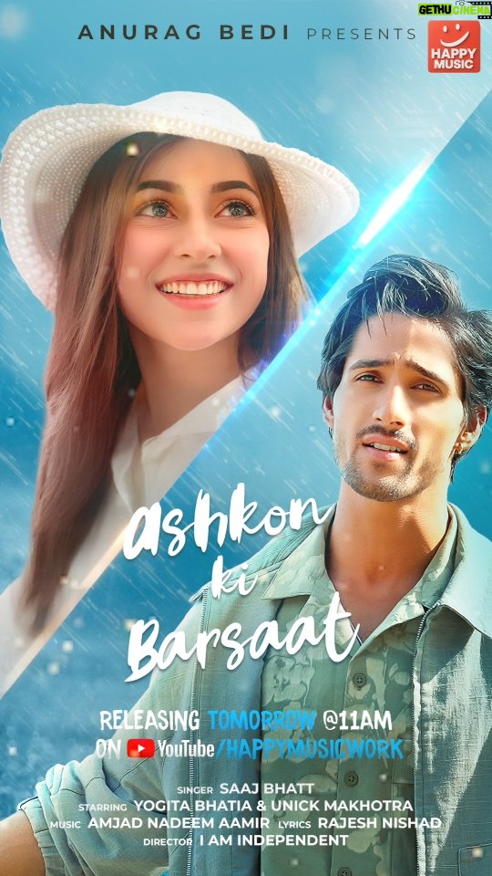 Yogita Bhatia - 6.8K Likes - For every heart that has loved and lost… 🌧️ #AshkonKiBarsaat releases tomorrow.

@anuragbedii @saaj__bhatt @yogitabhatia04 @unickmalhotra @amjadnadeemaamir @lyricist_rajeshnishad @ramjigulatiofficial @iamindependentworld