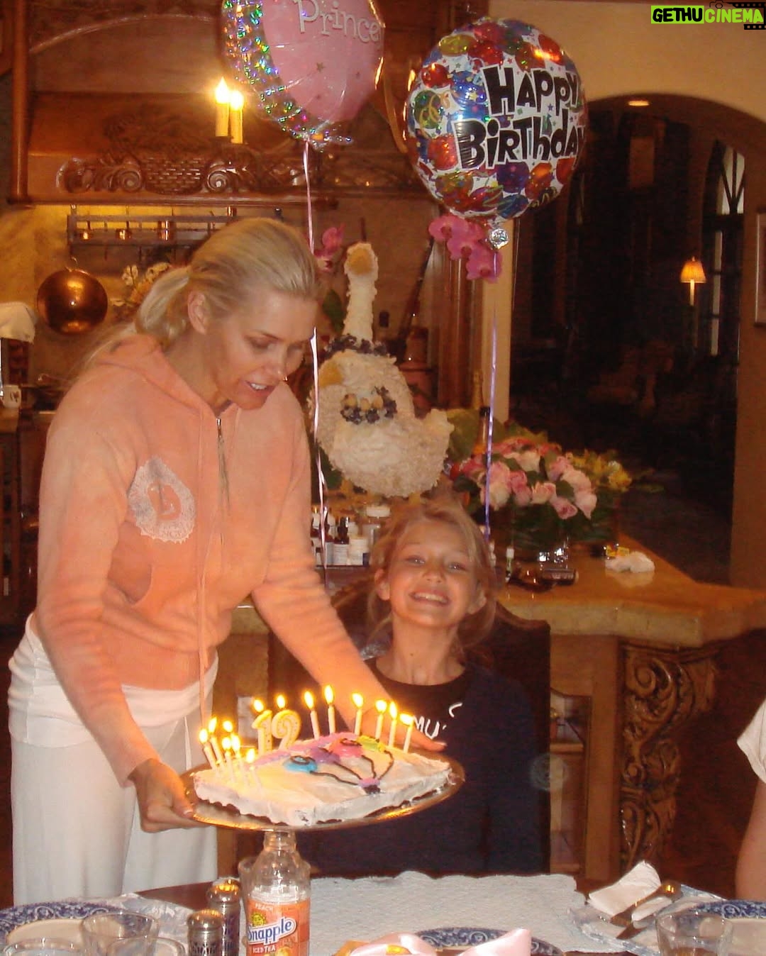 Yolanda Hadid - 256.5K Likes - 💛Happy birthday to my big girl….

Thirty years went by in a flash, 10,950 days to be exact but there hasn’t been one day without you on my mind……

As you know giving birth to your first born is life changing,  it really marks the first day of the rest of your life as you transition from womanhood into the blessing of motherhood. 

Today is your special day and I want to say thank for choosing me to be your mommy and for all the love, light and reflection you have brought into my life…..

When I look at pictures of our journey I feel so much gratitude for the incredible memories we have created together….
You just crack me up with the biggest smile because no matter what I threw at you, you would go for it without hesitation. 
Wether it was skiing, horseback riding, surfing, skating, para sailing
It was never too big, too high or too fast. You were magically fearless…. 
and that extraordinary courage and determination shines through in everything you do in life.

I love you, I treasure you and I’m so proud of the woman that you are, my biggest joy is watching you do motherhood. 
Your love and passion for khai fills my heart with so much pride. Thank you for sharing this most precious gift of life with me.

I hope you are having the best birthday, Enjoy your special day, you deserve all the happiness in the world.” I can’t wait to celebrate with you soon🌻