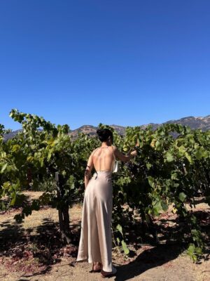 Yukti Chugh Instagram - When the dress is silk, the wine is aged, and the view is endless— Napa, you understand elegance.