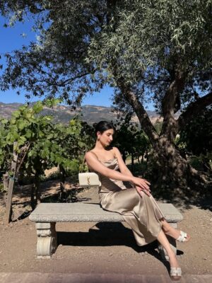 Yukti Chugh Instagram - When the dress is silk, the wine is aged, and the view is endless— Napa, you understand elegance.