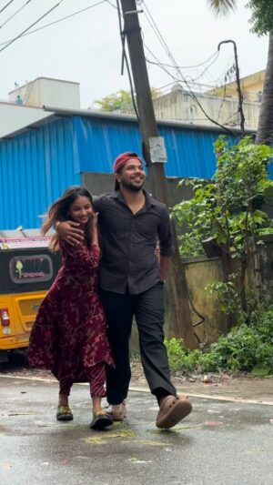 dimple udayakumar Instagram - unakum enakum❤️🫂🫵🏻

 @siddhukumar  @rio.raj @malavika_manojj 

 #JodiPorutham #AanPaavamPollathathu #siddhukumar  #rioraj #malavikamanoj