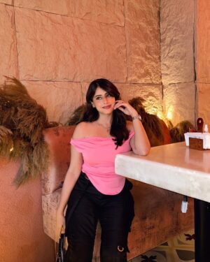 mehak sethi Instagram - Pretty in pink 🩷
Wearing @srstore09 
📍- @penthouse.phd