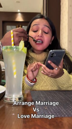 monalisha ghosh Instagram - Arrange marriage or Love Marriage 😅
Tag your hubby/Wife ✅
#funny #comedy #viral #trending #newlymarried #couple #love