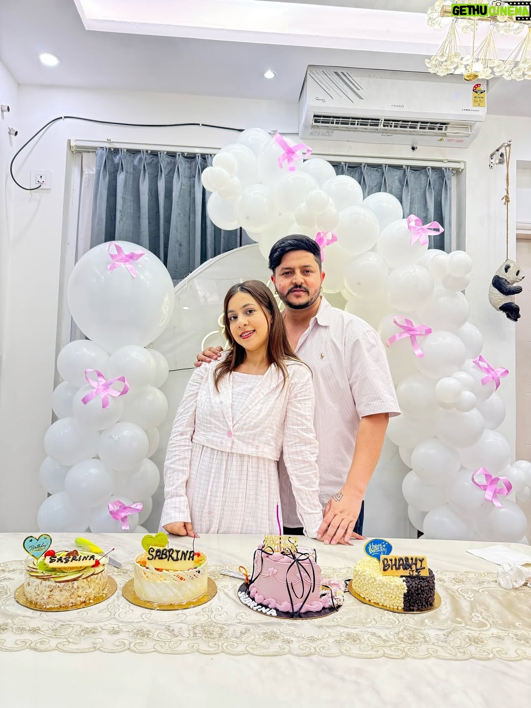 sabrina kaur - 14.1K Likes - Happy birthday My love @kaursabrina_  Waheguru ji hamesha saath bnayi rakhan te Nikki nikke supne apa Mil ke poore kriyea love you so much wifey♥️🎂🧿