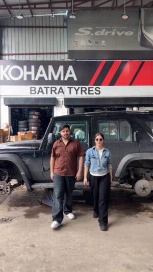 sabrina kaur Instagram - Yeah…Finally our beast got new shoes 🛞🔥 Thank you so much @batratyre 🤎