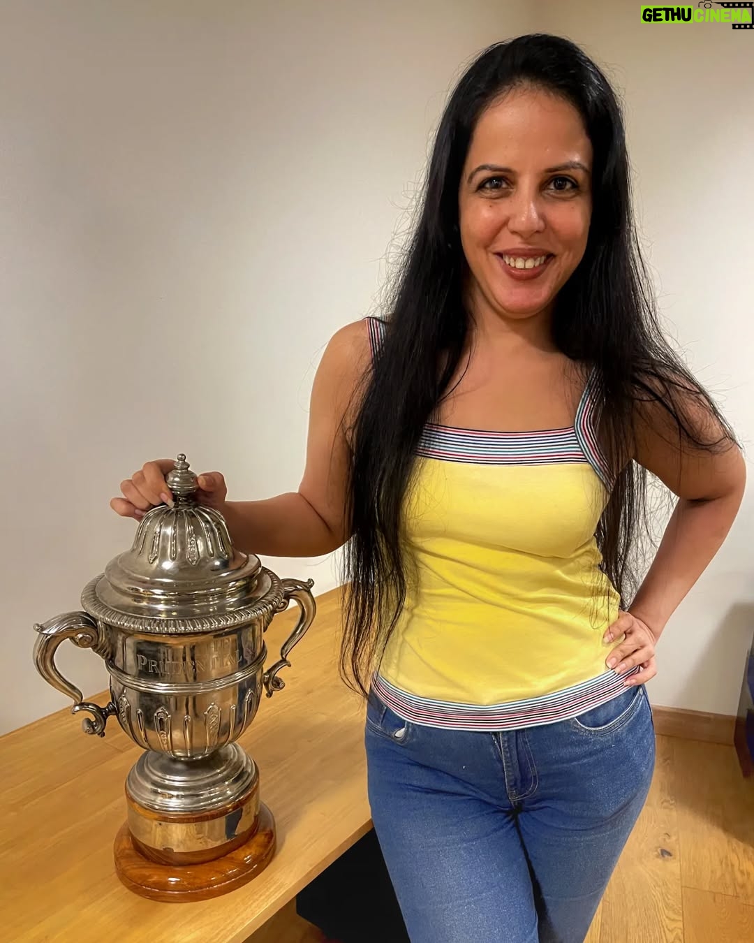 tania suri - 3 Likes - We had a visitor at office :) 

40 years ago, India won this... I sure hope we win one this year too 

📷- @jain.avika

#cwc23 #1983 #lookatmesmile #cricket #anotherdayatwork