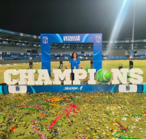 tania suri Instagram - Another one done and dusted 🤠
I joined the @ispl_t10 team literally a day before they started the onsite office at the Thane Stadium
It has been a rollercoaster 15 days culminating in a mad final day yesterday but boy has this been an experience
Thank you @vik_as_chand for pushing and getting this sorted for me last min
@prashantmishra161287 you are incredible and am glad to have worked with you.. have definitely found a friend for life 🤗
The incredible team I got to work with including the young guns from IISM, thanks for this incredible experience.. you know who you are and I wish you all the best
We pulled off something that at times seemed impossible coz of what we were working with and the time on hand but boy did we do well.. a big shout out to our incredible vendors who helped us through and through
On to the next one knowing this one will always remain special 🙏
#isplt10
Cricket, Thane, tennis ball cricket