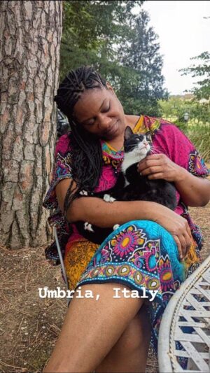 Adrienne C. Moore Instagram - Thinking of you Italy. Missing this kitty and our morning cuddles. #Italy #cat #travel